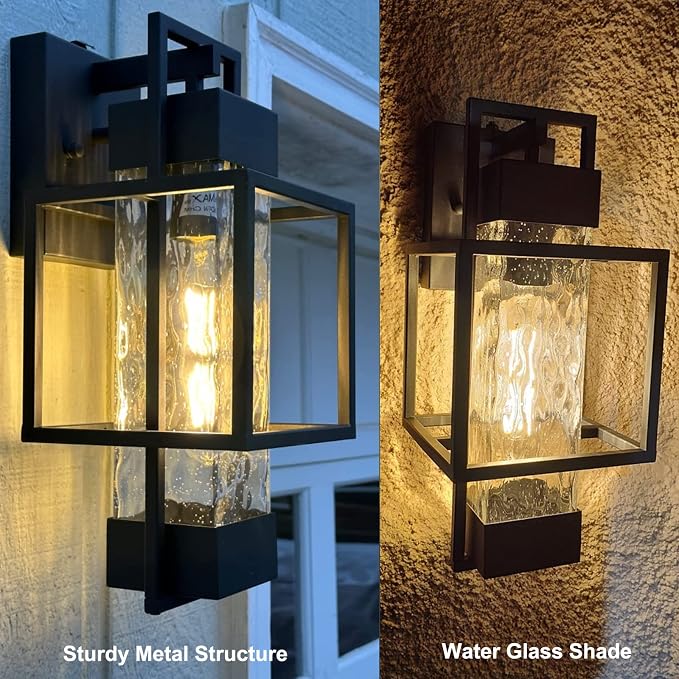 PARTPHONER Modern Outdoor Light Fixtures Dusk to Dawn Outdoor Lighting 2 Pack - Image 2