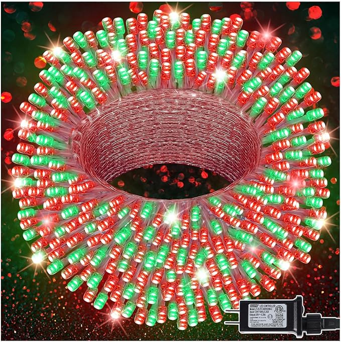 LJLNION 300 LED Christmas Lights, Extra Long 98.5FT Xmas String Lights Outdoor by LJLNION
