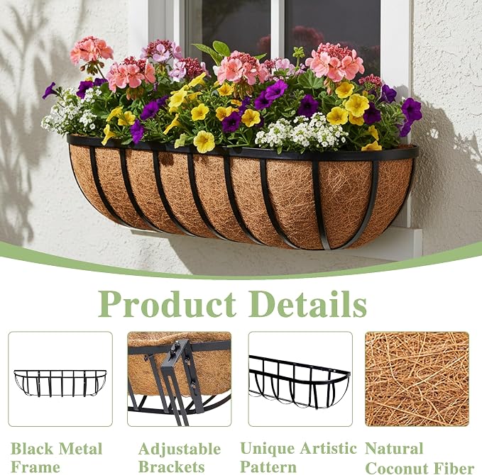 30 Inch Railing Planter Window Box Deck Balcony Rail Planter - Image 5