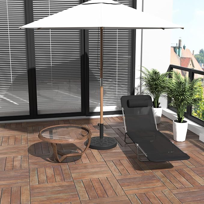 Outsunny Folding Chaise Lounge Pool Chairs, Outdoor Sun Tanning Chairs - Image 8