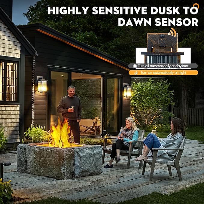 Outdoor Wall Light with Dusk to Dawn Sensor, Waterproof Exterior Light - Image 6