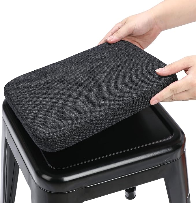 BUYUE Friendly Woven Fabric Magnetic Bar Stool Cushion 1 Piece, Enhanced by BUYUE