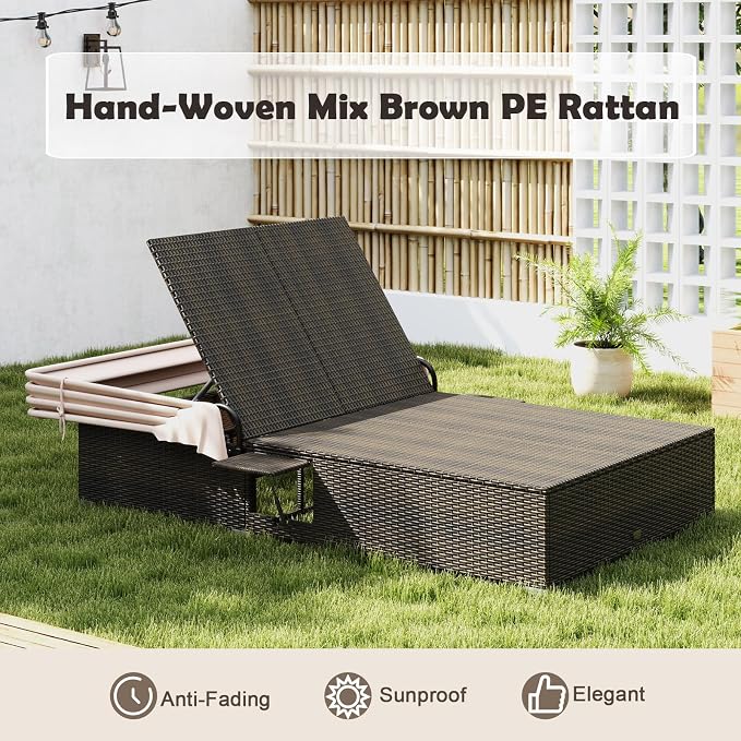 Tangkula Outdoor Rattan Daybed - Image 6