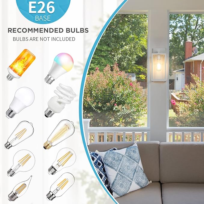 MAXvolador Outdoor Wall Sconce, Large Exterior Waterproof Wall Lantern Light - Image 3