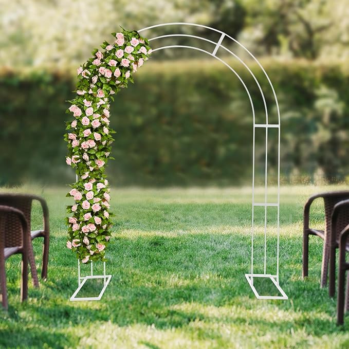 Wedding Arch Backdrop Stand, 8.53ft Heavy Duty Metal Wedding Backdrop Stand - Image 5