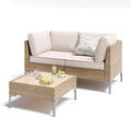 3 Piece Patio Furniture Set, Outdoor Wicker Sectional Sofa by OutdoorPatioFurnitureSet
