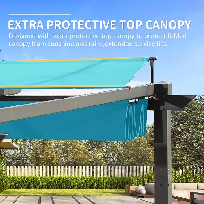 Domi Outdoor Living 11’ X 16’ Outdoor Retractable Pergola - Image 5