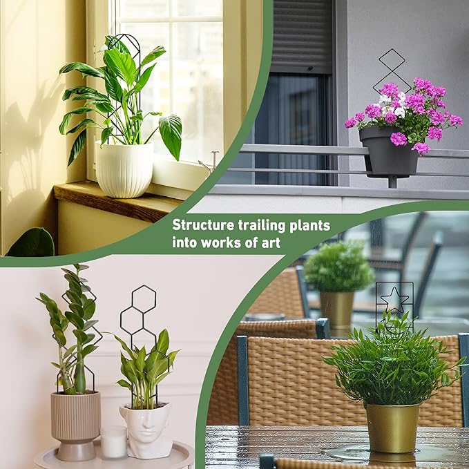 Coomin Small Plant Trellis for Potted Plants, 15in Plant Trellis Indoor - Image 7