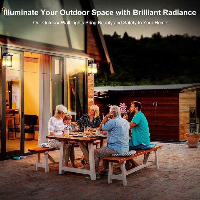 Outdoor Wall Light with Dusk to Dawn Sensor, Waterproof Exterior Light - Image 5
