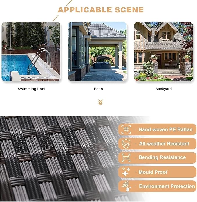 Kullavik 13 Pieces Outdoor Patio Furniture Set - Image 7