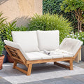 Devoko Outdoor Couch Acacia Wood Patio Couch by DEVOKO