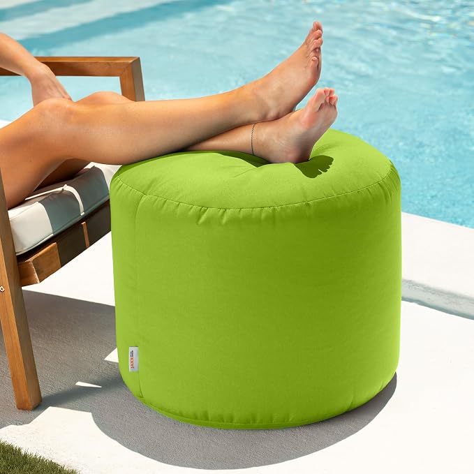 Jaxx Spring Indoor/Outdoor Bean Bag Pouf Ottoman - Image 2