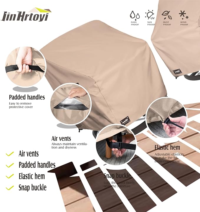 JinHrtoyi Outdoor Chair Covers 2 Pack, 30Wx34Dx38H inches Patio Chair Cover - Image 4