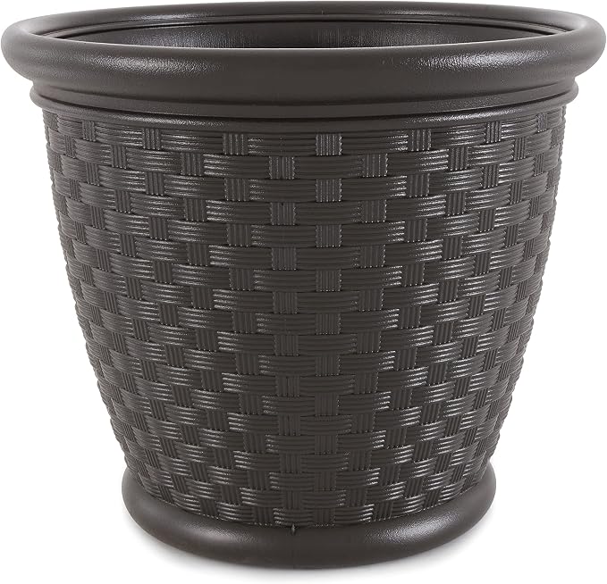 Suncast 4 Pack Sonora 18 Inch Lightweight Durable Plastic Wicker Decorative - Image 6
