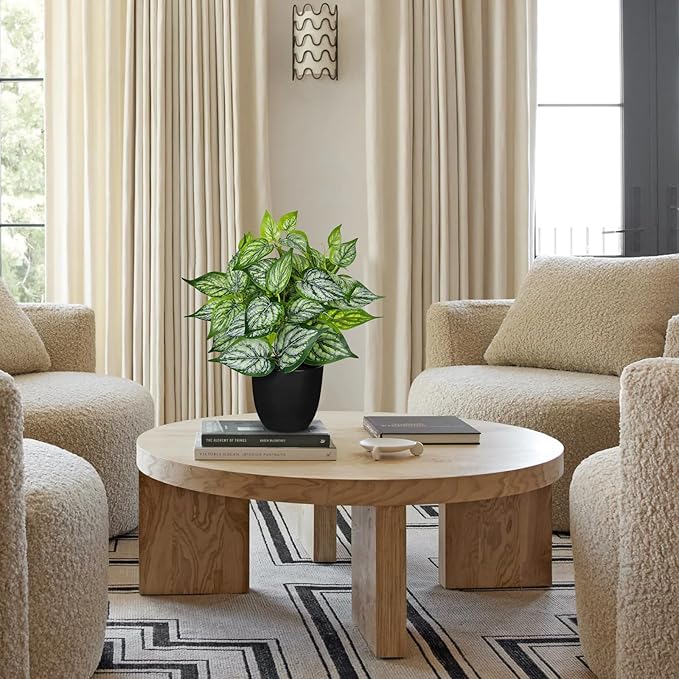 14.5" Artificial Plants Indoor Home Decor, Fake Potted Silk Plants - Image 3