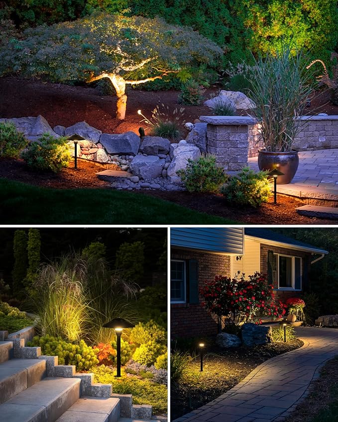 SUNVIE All-in-ONE Landscape Lighting Kit 6-Pack LED Outdoor Pathway Lights - Image 5