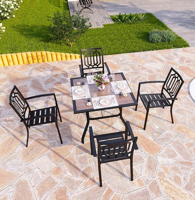 PHI VILLA 5 Piece Outdoor Dining Set - Image 6