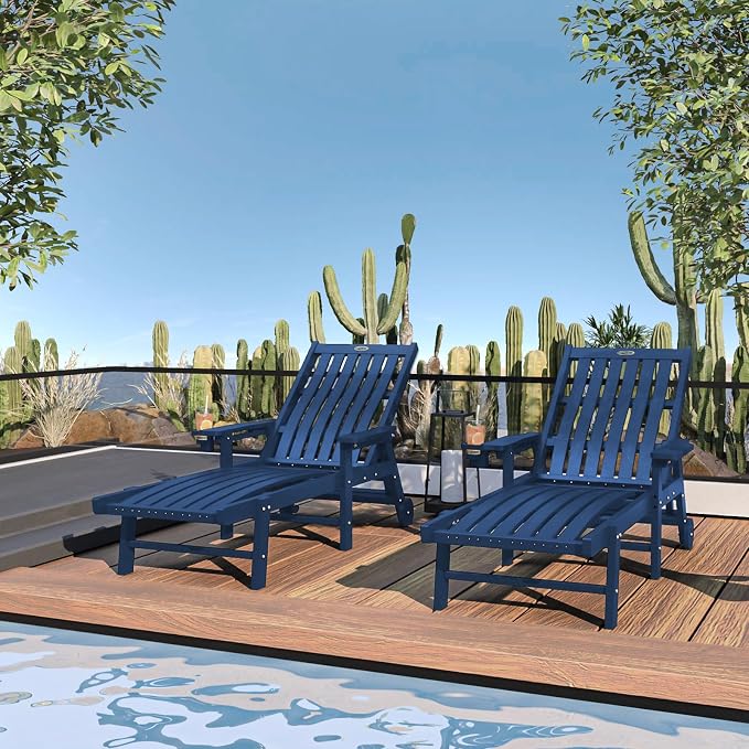 Patio Chaise Lounge Chair, Oversized Lounge Chair Outdoor - Image 2