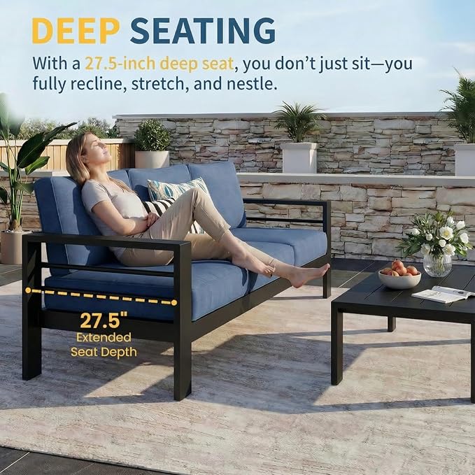 Solaste Aluminum Patio Furniture Set - Image 4