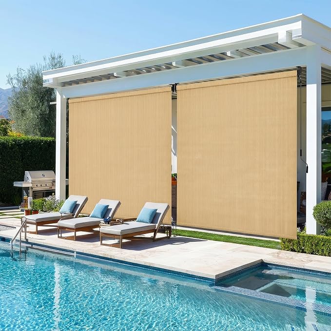 LIFERUN Outdoor Roller Sun Shade 8' W x 6' H– UV Block Patio Shade - Image 7
