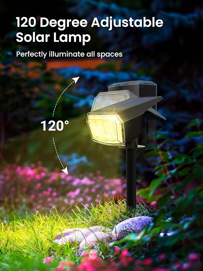 Solar Spot Lights Outdoor, 9 Lighting Modes RGB, Solar Lights Outdoor - Image 5