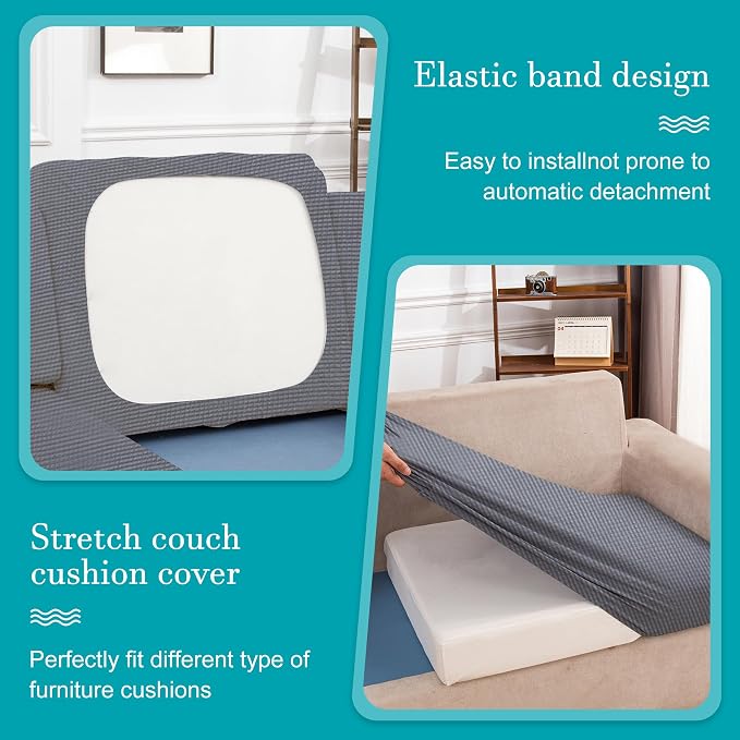 12Pcs Stretch Patio Cushion Covers, Outdoor Couch Covers Replacement, Outdoor - Image 5