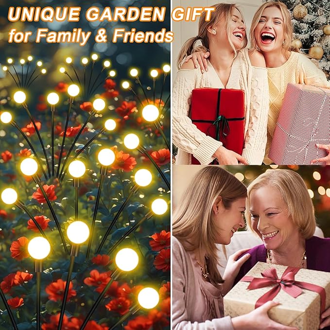 Solar Garden Lights Outdoor, 10 Pack 60 LED Solar Firefly Lights, Swaying - Image 6