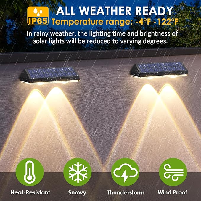 Solar Fence Lights Outdoor - Image 3