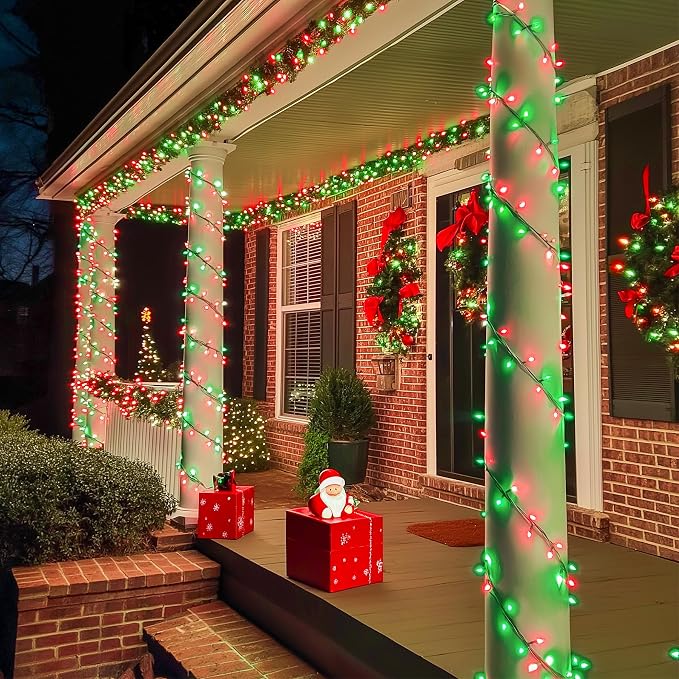 JMEXSUSS 200 LED Red and Green Halloween Lights Outdoor, 66ft Christmas String - Image 5