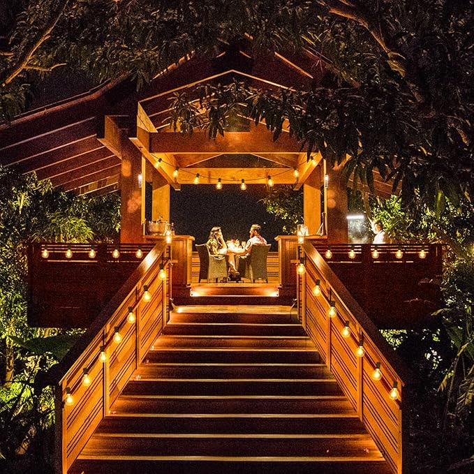Mlambert 200Ft LED Outdoor String Lights Waterproof Dimmable G40 Globe Patio - Image 7