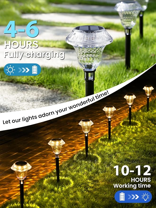 SOLPEX Solar Pathway Lights Garden Decor - Image 8