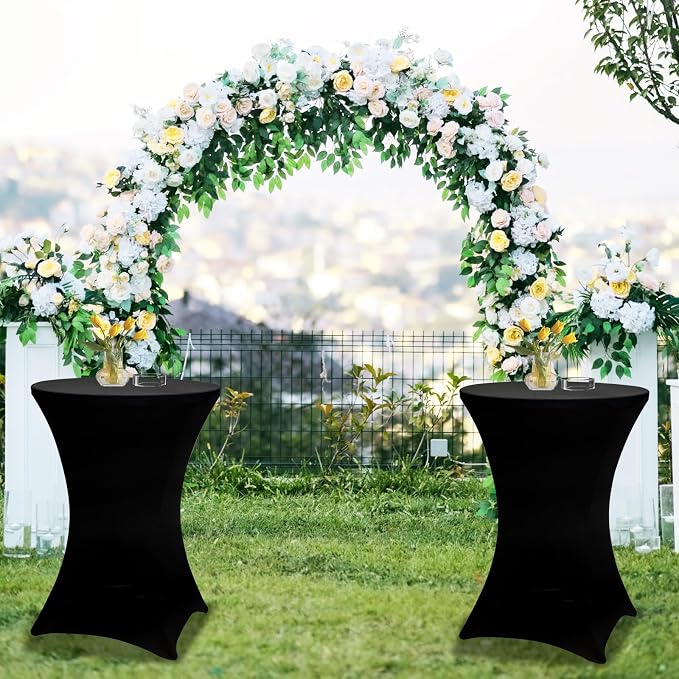 GUAGUA 32" Round Plastic Folding High Top Table - Image 2