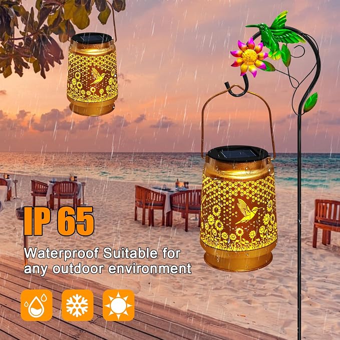 2 Packs Solar Lanterns Outdoor Waterproof - Image 7