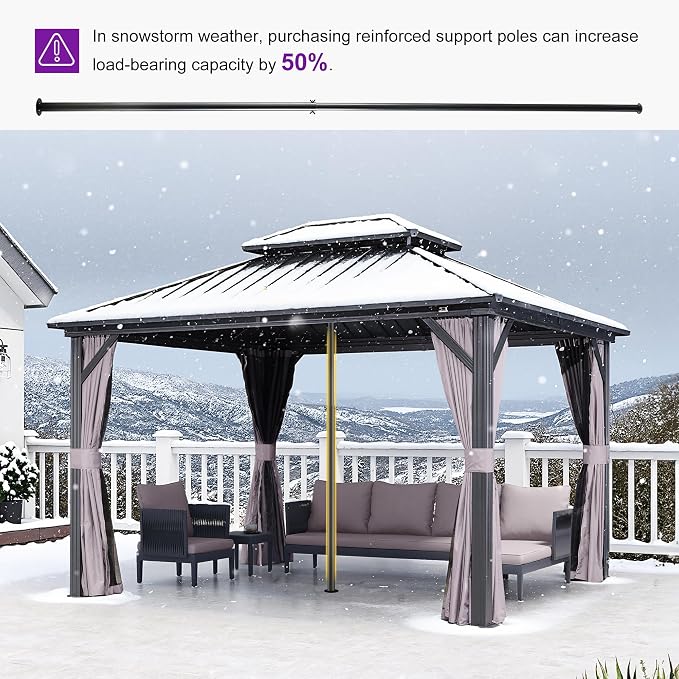 PURPLE LEAF 10'x12' Hardtop Gazebo - Image 8