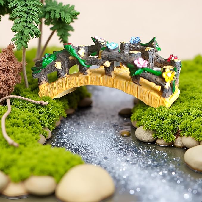 Kai Dream Fairy Garden Bridge, Miniature Resin Bridge Figurine, 3.6 * 2 * 1.5 - Image 4