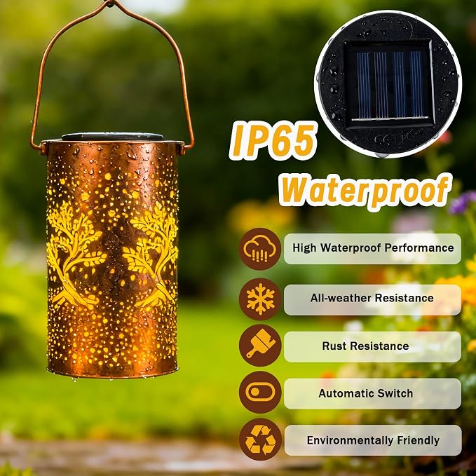Tree of Life Solar Lanterns Outdoor Waterproof, Birthday Gifts - Image 2