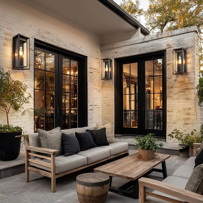 19" Outdoor Wall Lights, 2 Pack Large Size Antique Outdoor Sconce Lights - Image 7