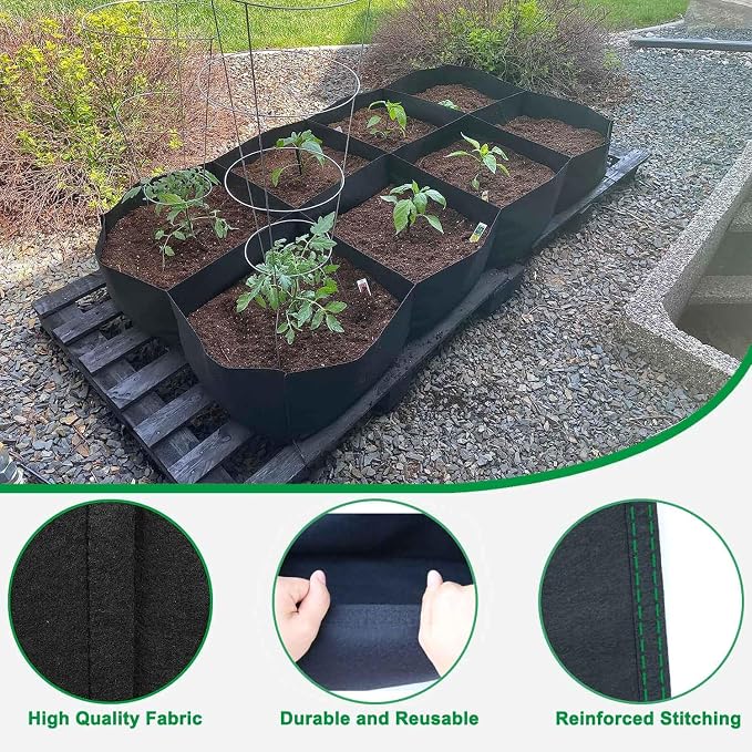 KLEWEE Fabric Raised Garden Bed, 128 Gallon 6 x 3FT Garden Growing Bags - Image 4