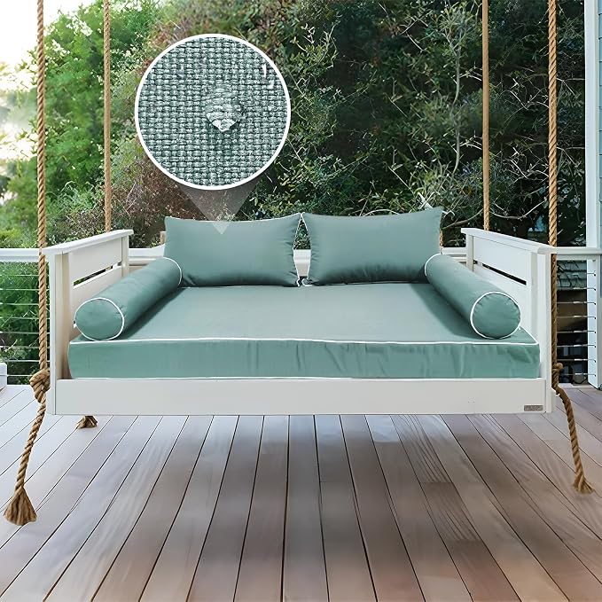 Outdoor Daybed Cushion Cover Twin, Daybed Mattress Bolster Pillow Fitted Sheet - Image 6