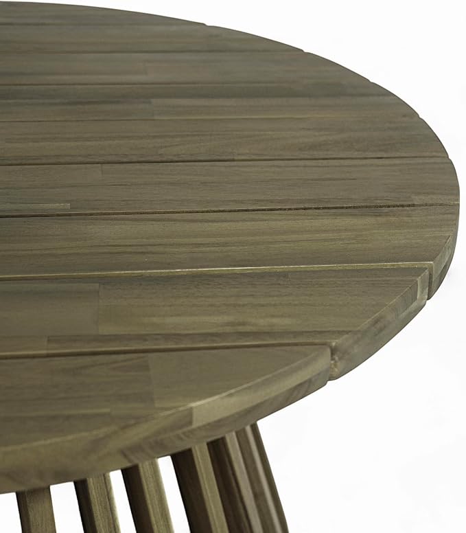 Christopher Knight Home Hakee Acacia Wood Patio Coffee Table, Round Table - Image 8