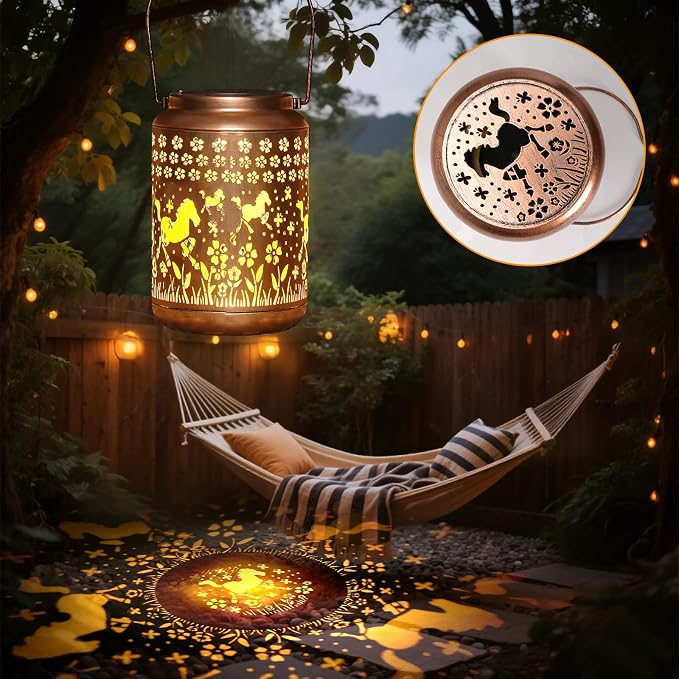 Horse Solar Lantern Outdoor Horse Decor Garden Decor Waterproof Light Hanging - Image 3