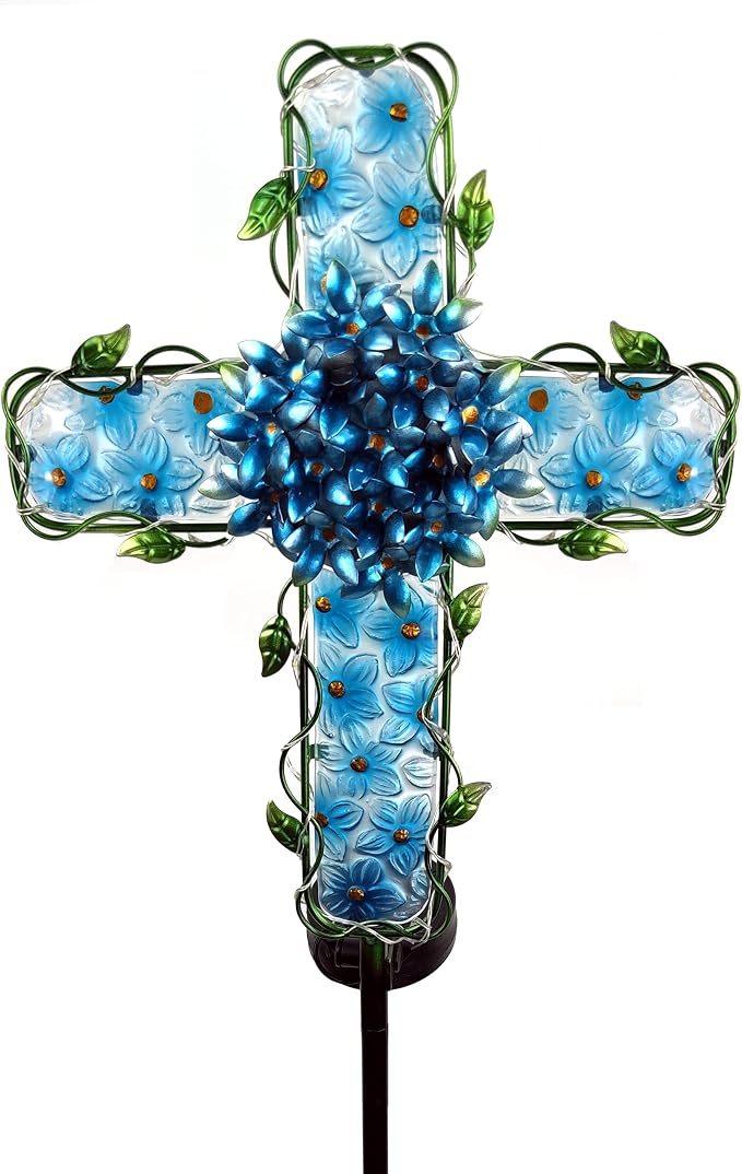 Solar Cross Garden Lights Outdoor Decorative by COOZZYHOUR