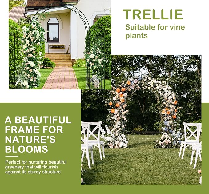 Outvita 7FT Garden Arch Arbor - Image 3