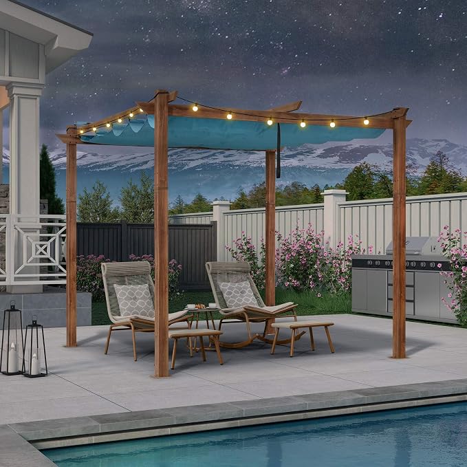 PURPLE LEAF 10' x 10' Outdoor Retractable Pergola by PURPLELEAF