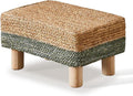 Wimarsbon Natural Seagrass Footstool Ottoman Rectangular Footrest Pouf Ottomans by Wimarsbon