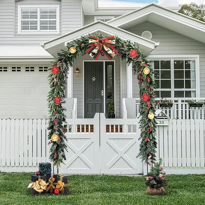 Garden Arch, Outdoor Flower Garden Arch Trellis, Sturdy Steel Arbor - Image 9