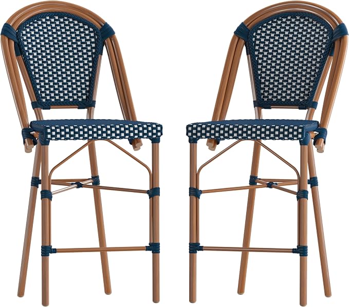 EMMA + OLIVER Soie Bistro Counter Stool - Image 3