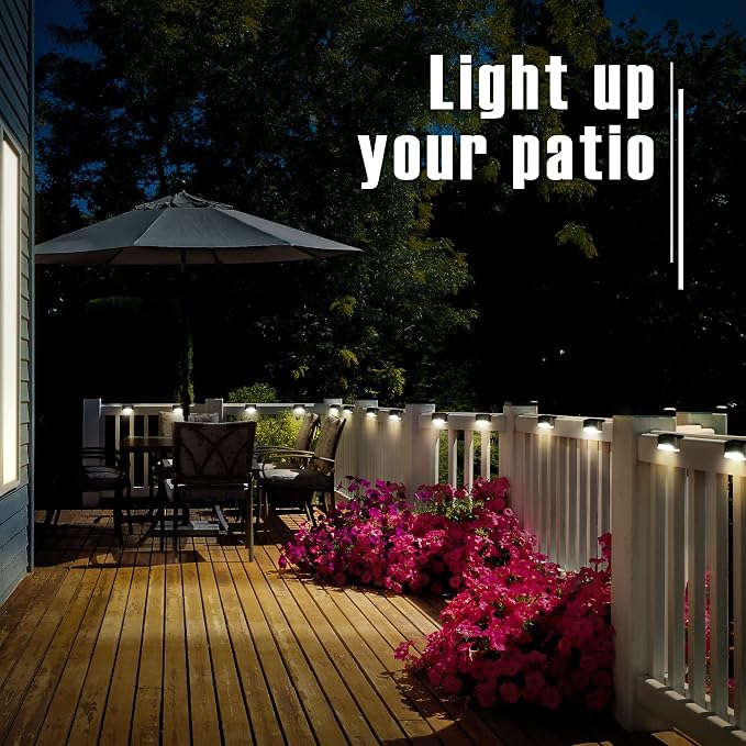GIGALUMI Led Solar Deck Lights, 20 Pack Waterproof - Image 6