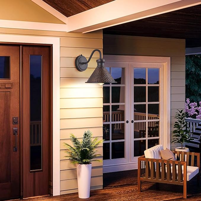 Dusk to Dawn Outdoor Gooseneck Wall Sconce - Image 3