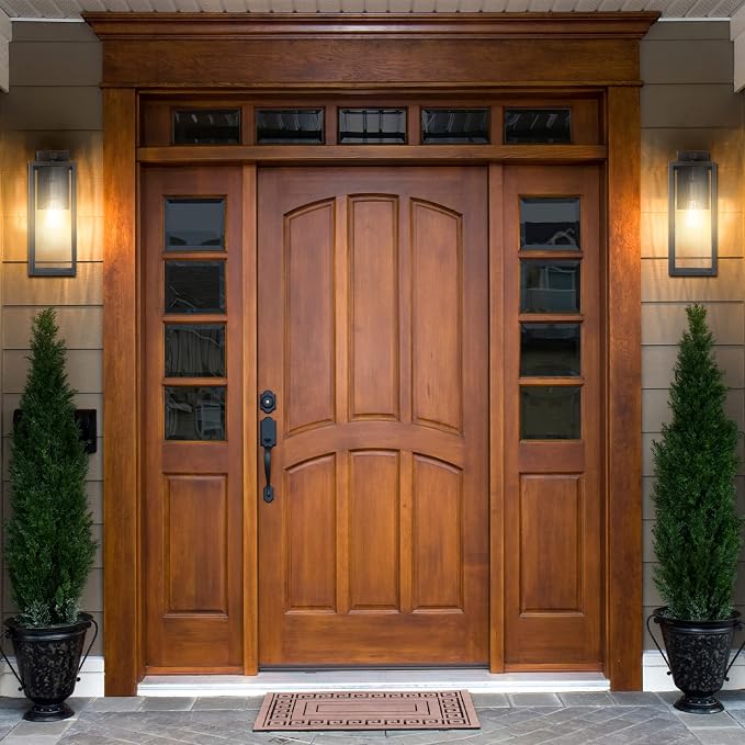 Globe Electric 44837 1-Light Outdoor Indoor Wall Sconce, Brushed Dark Bronze - Image 3